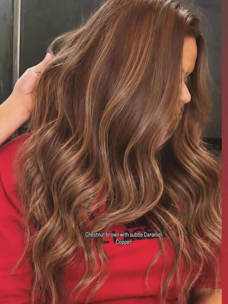 5. Caramel-Copper Chestnut Waves