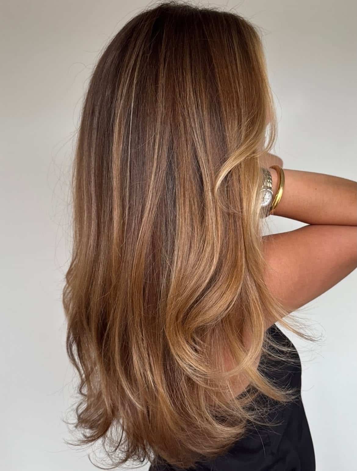 59. Caramel Ribbons in Long Layers