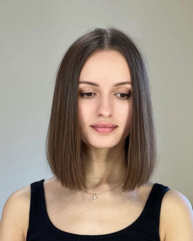 50. Center-Parted Chestnut Lob