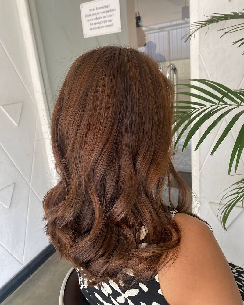 42. Chestnut Curls with Smooth Roots
