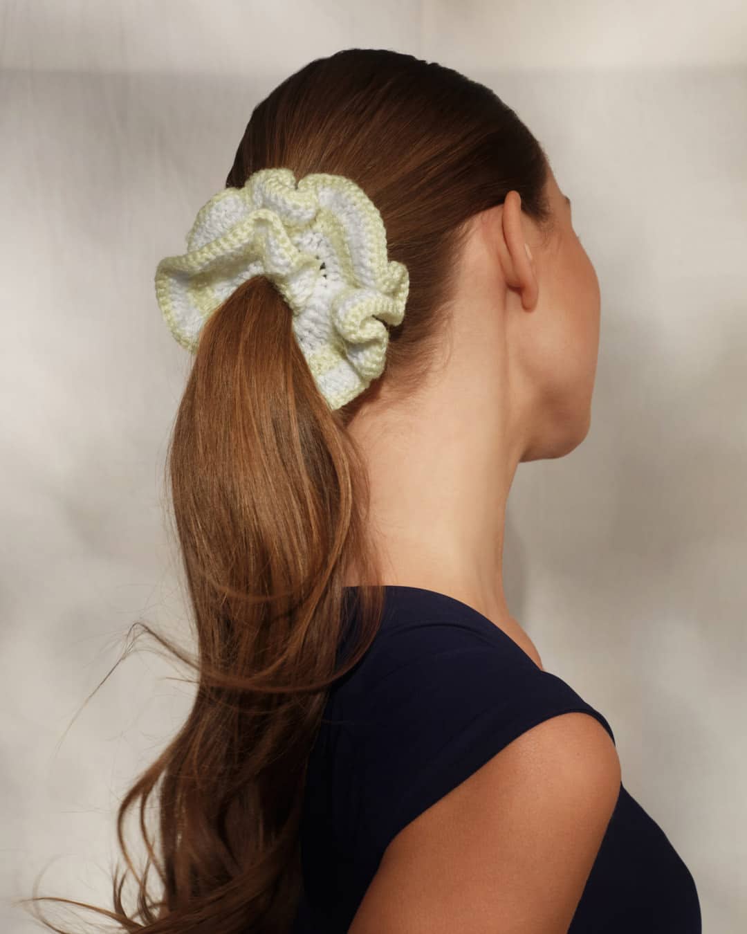 9. Chunky Knit Scrunchie Pony