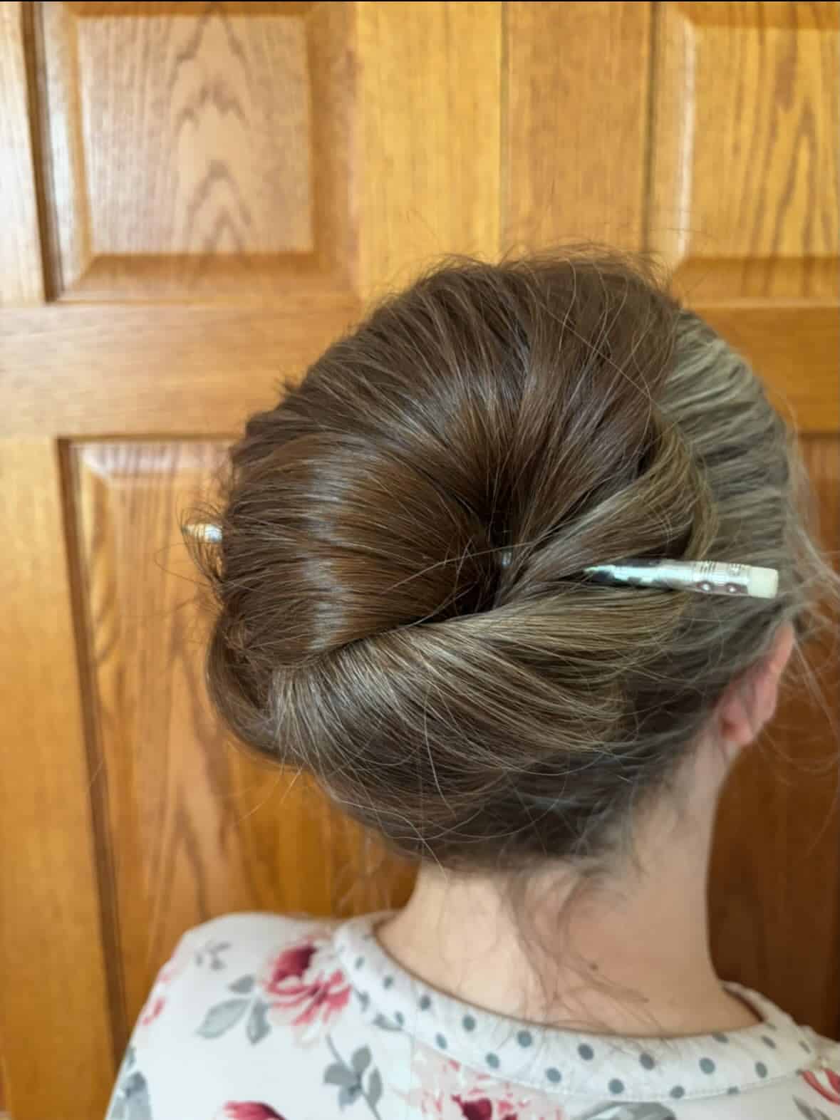 3. Classic French Twist with a Hair Stick