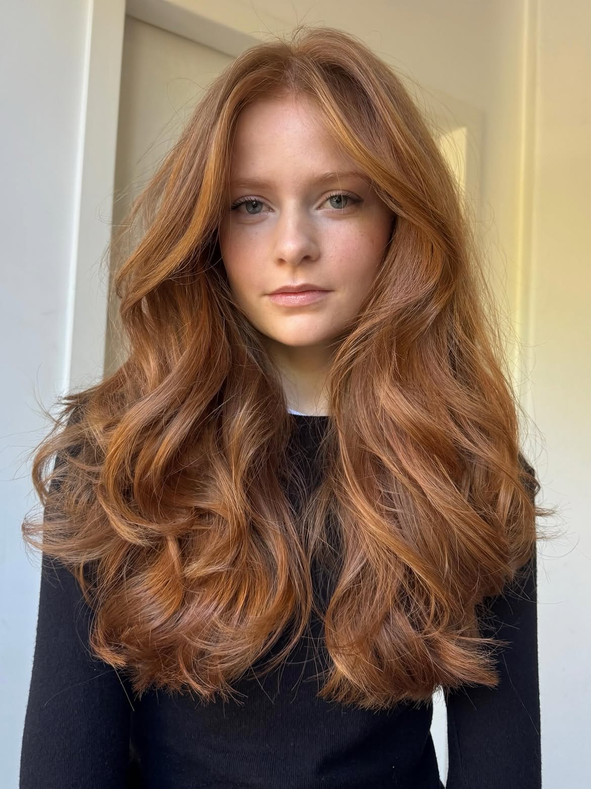 51. Copper Butterfly Layers with Soft Curtain Fringe