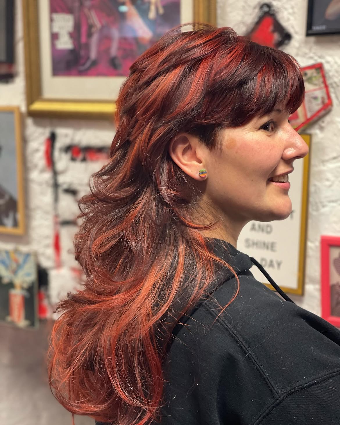 20. Copper Red Long Layered Mullet