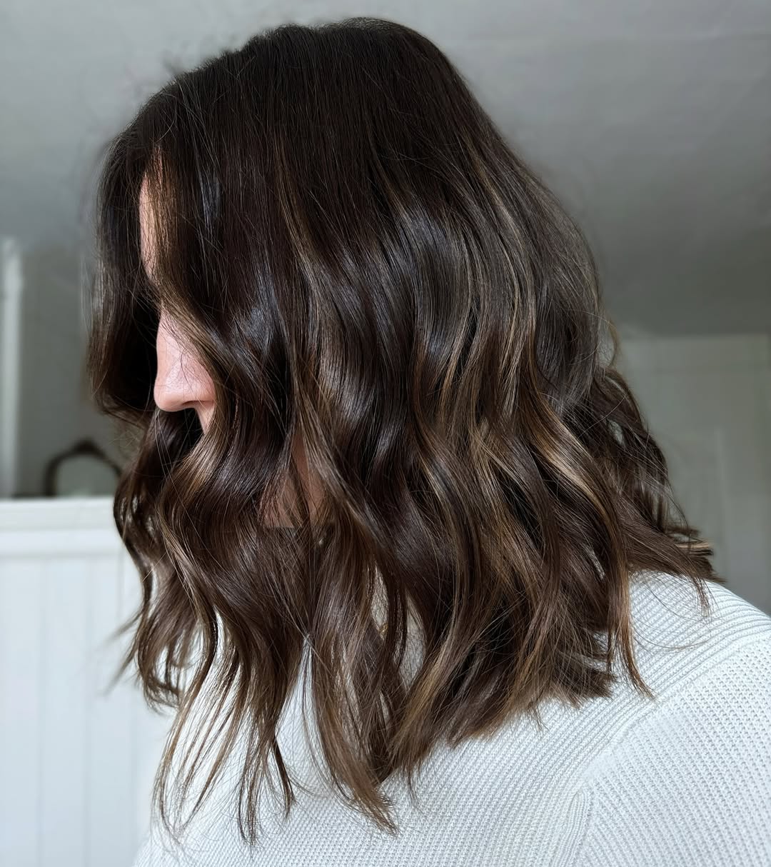 37. Dark Chestnut Bronde Lob