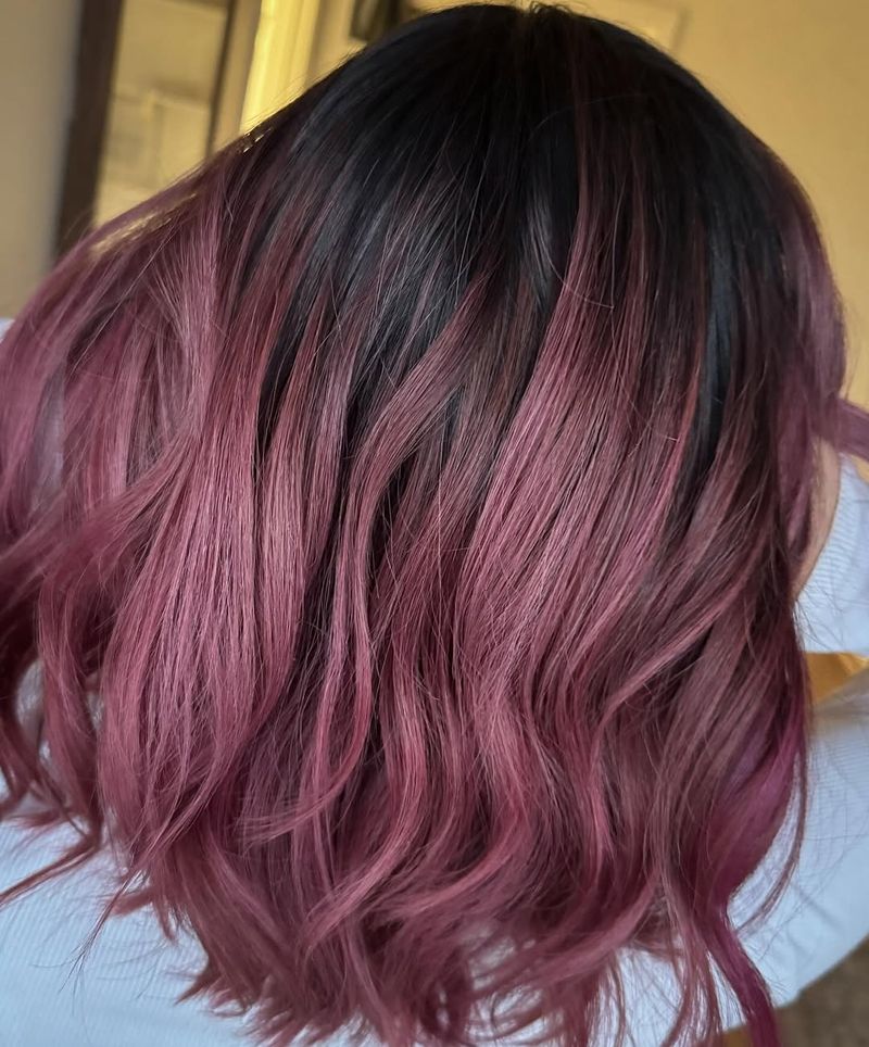 14. Dark Roots to Dusty Mauve Melt