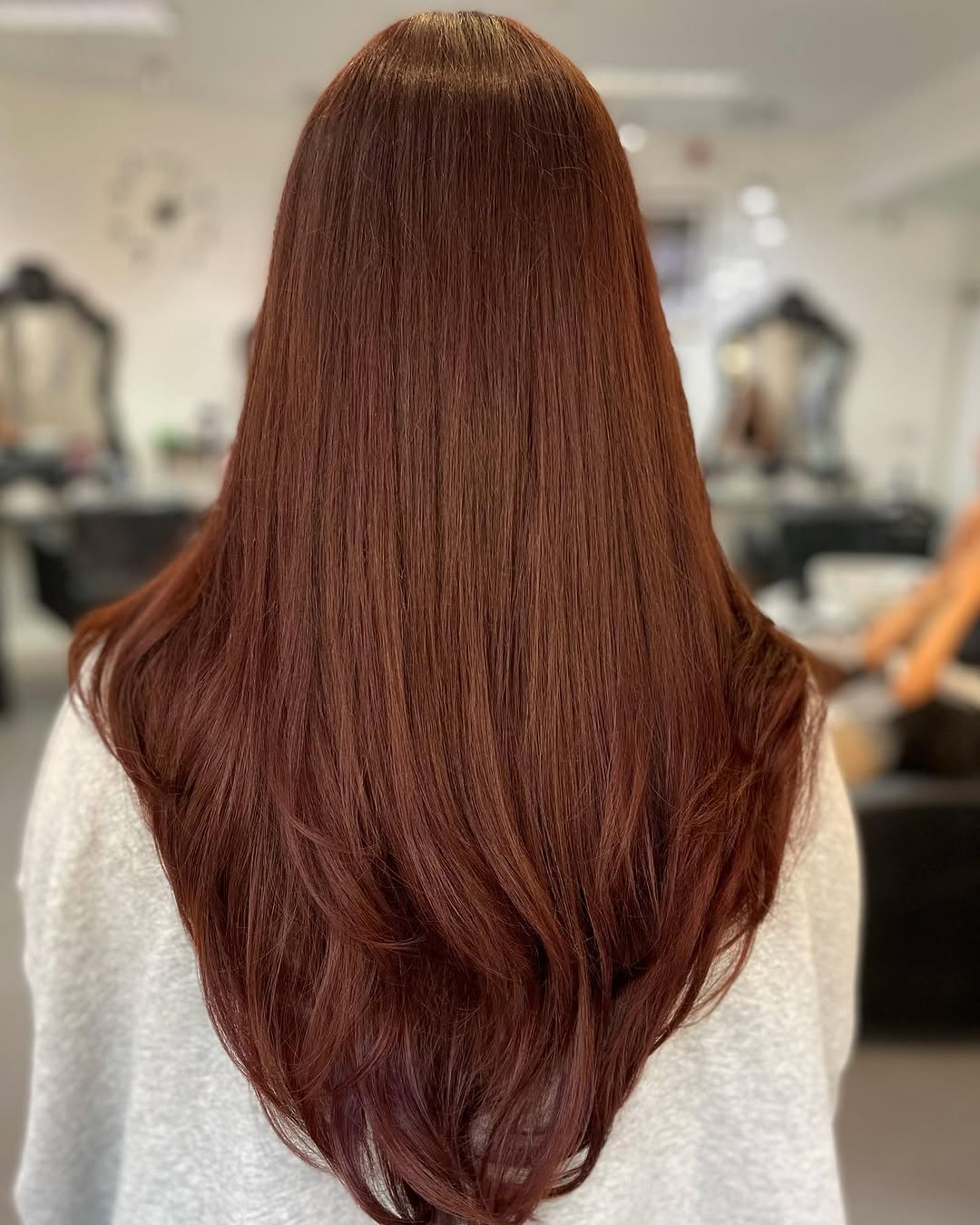 4. Deep Auburn V-Cut Layers