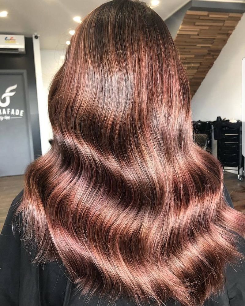 18. Deep Copper Rose Gold Waves