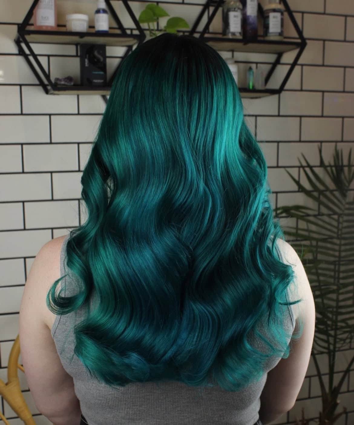 33. Deep Emerald Mermaid Waves