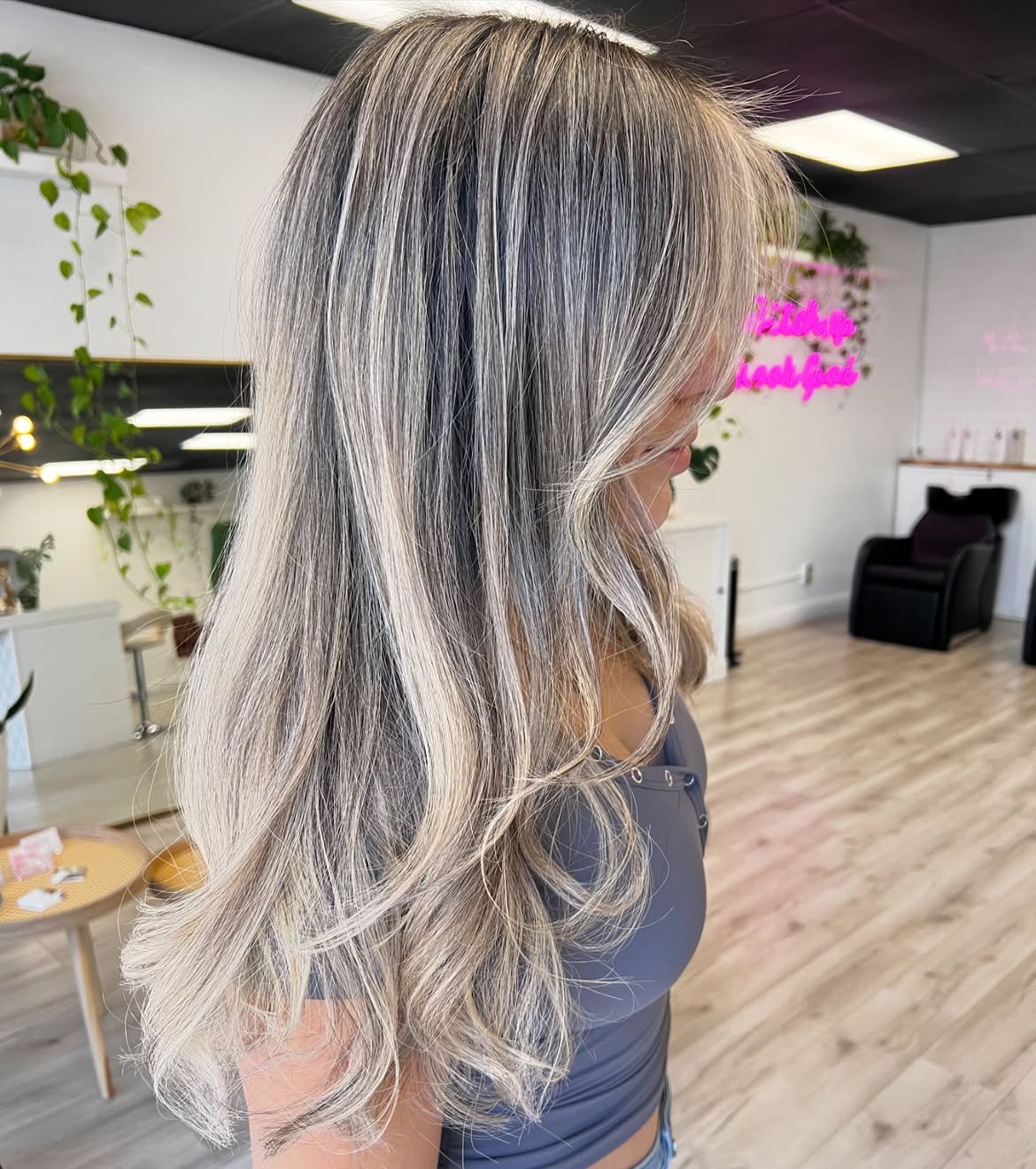58. Dimensional Ash and Butter Balayage