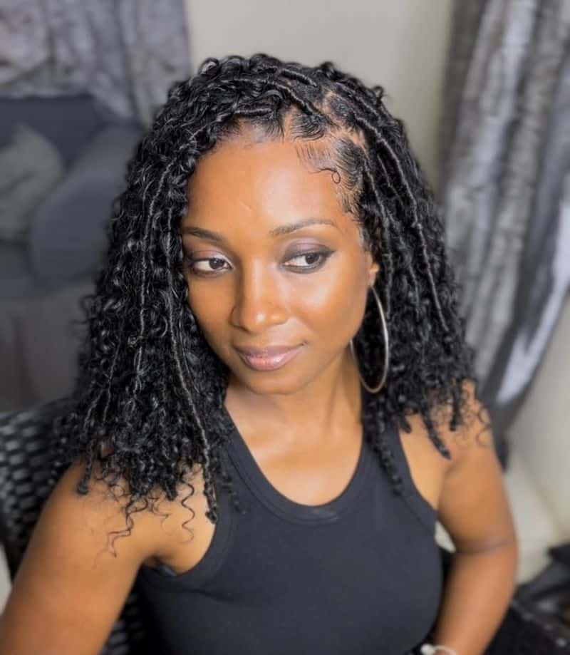 20. Distressed Curly Butterfly Locs