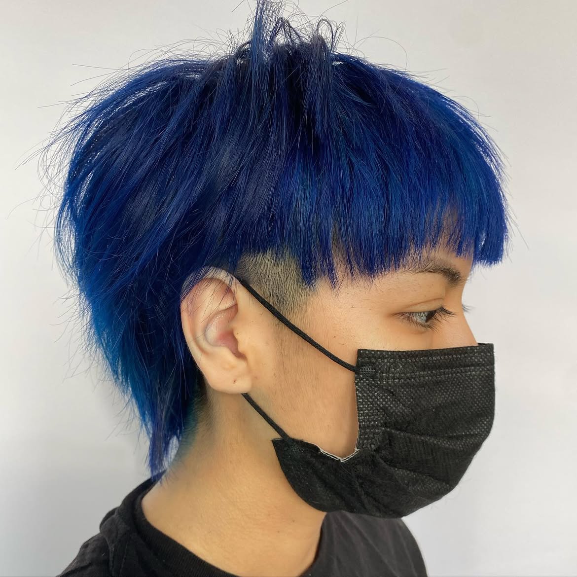 3. Electric Blue Undercut Mullet