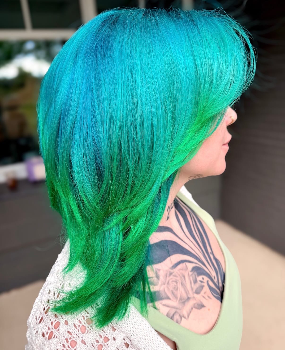 14. Electric Cyan to Lime Shag