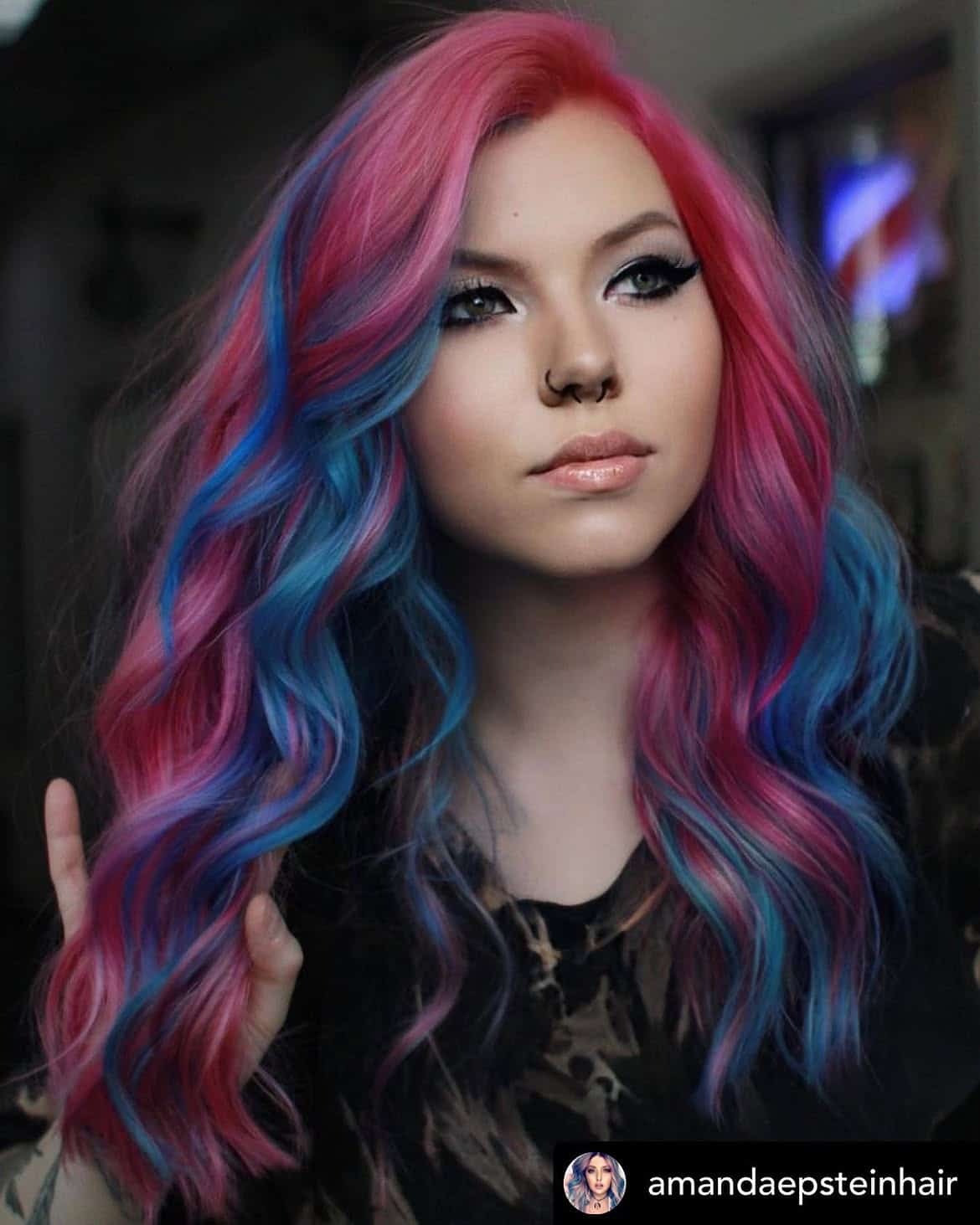 11. Electric Pink and Blue Waves