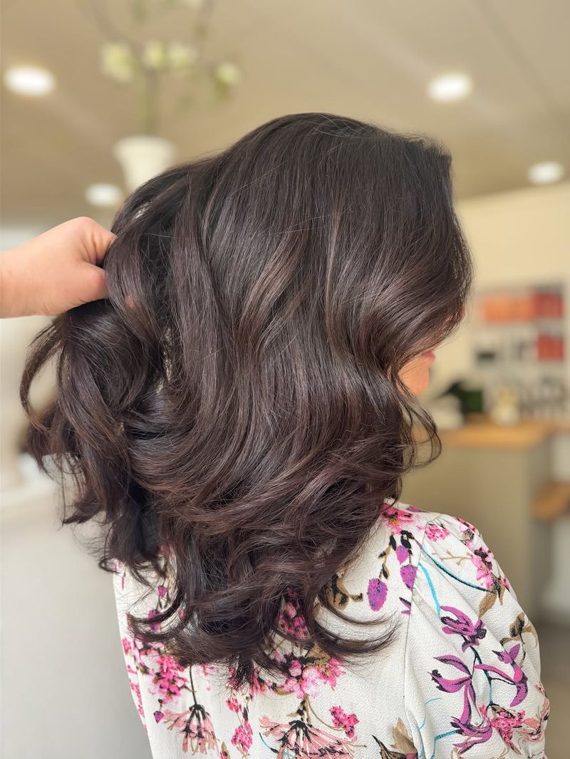 7. Espresso Layers with Soft Curls