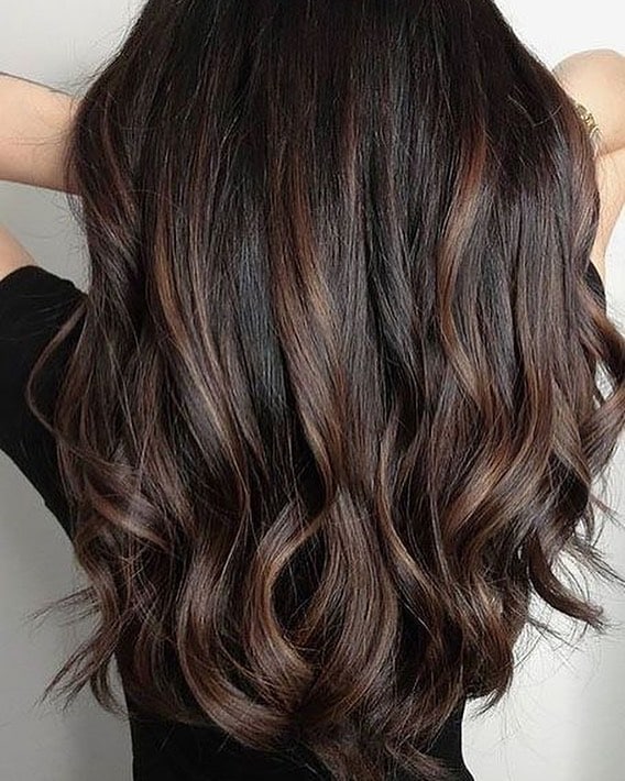 30. Espresso Waves with Caramel Highlights