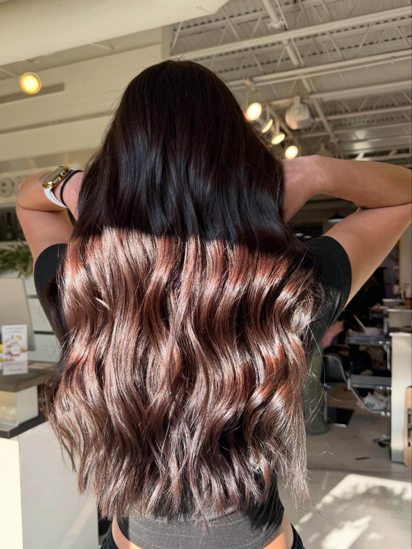 31. Espresso and Auburn Dip Dye