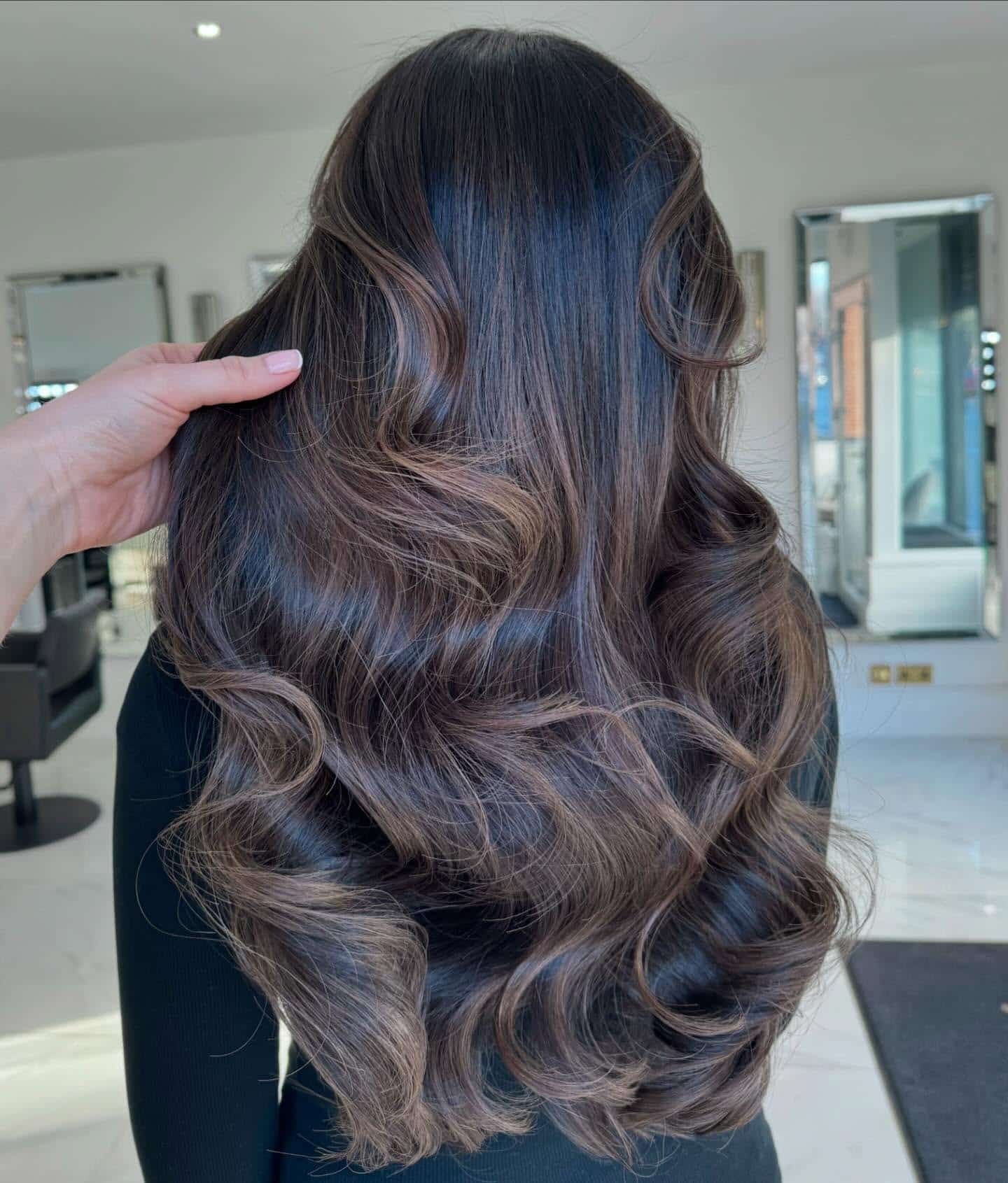 25. Espresso and Caramel Ribbon Waves