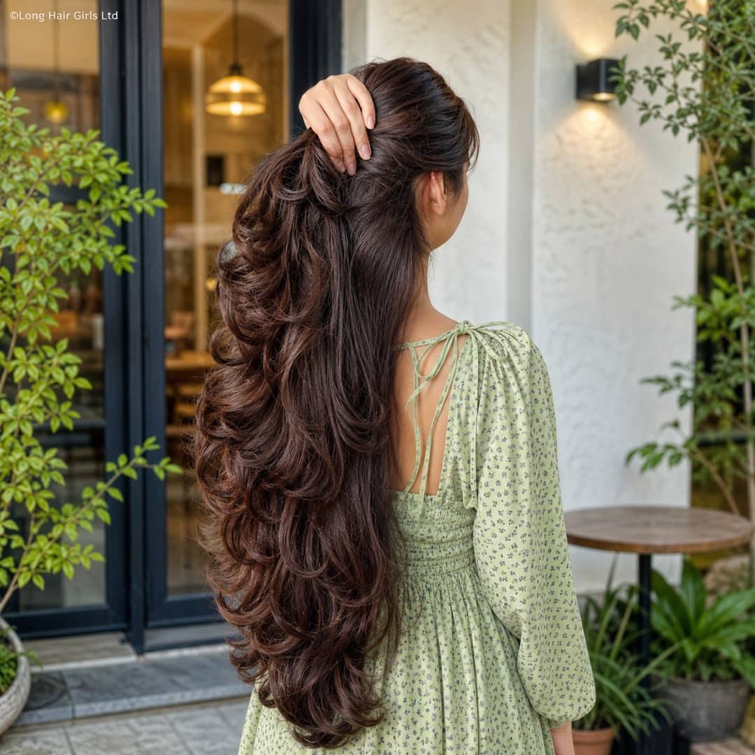 20. Extra-Long Half-Up Layered Waves