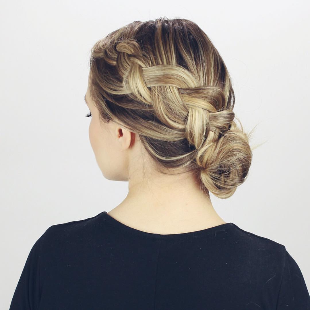 23. French Braid Low Bun