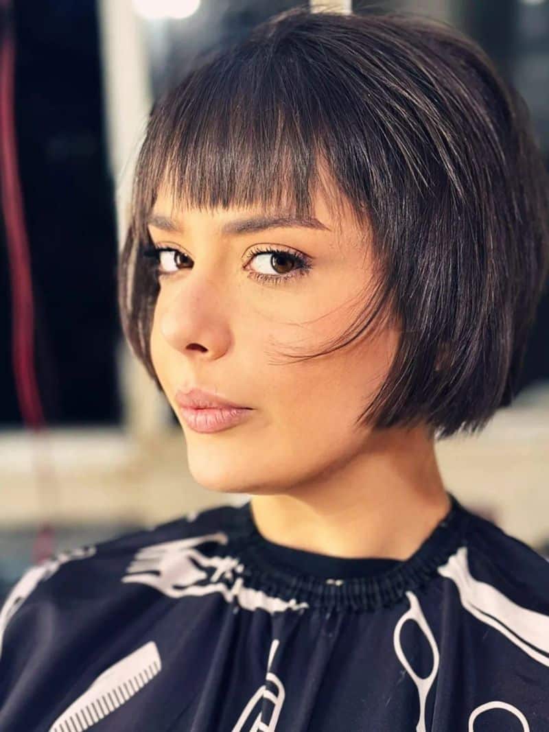 30. French Fringe with Rounded Bob