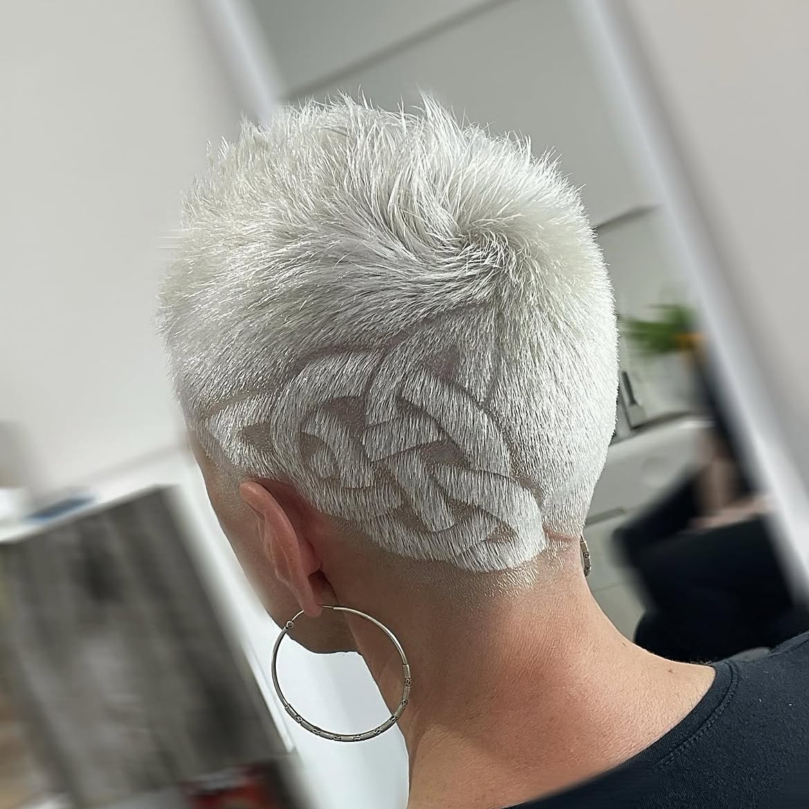 5. Frosted Pixie with Shaved Celtic Art