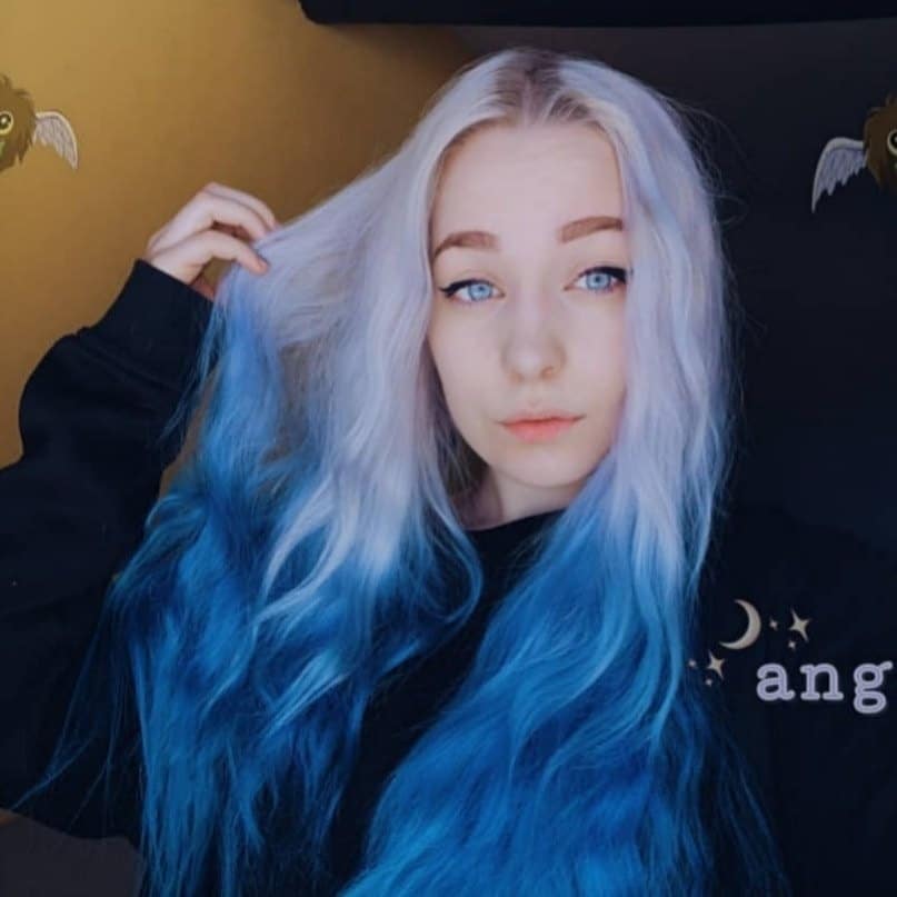 23. Frosted Waves with Deep Blue Ombre
