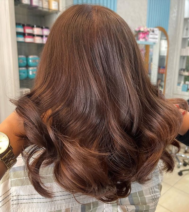 41. Glossy Chestnut Waves