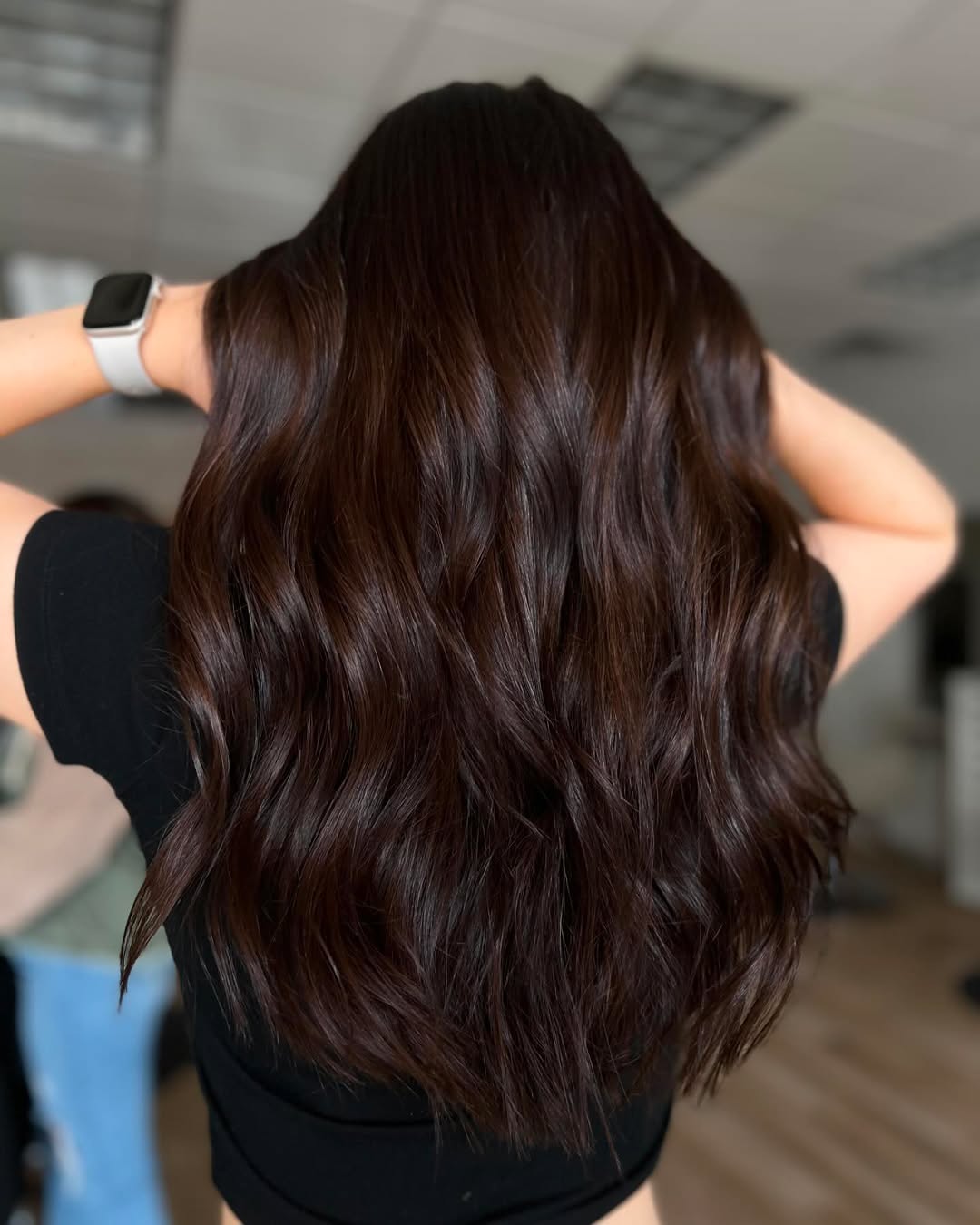 6. Glossy Espresso Waves