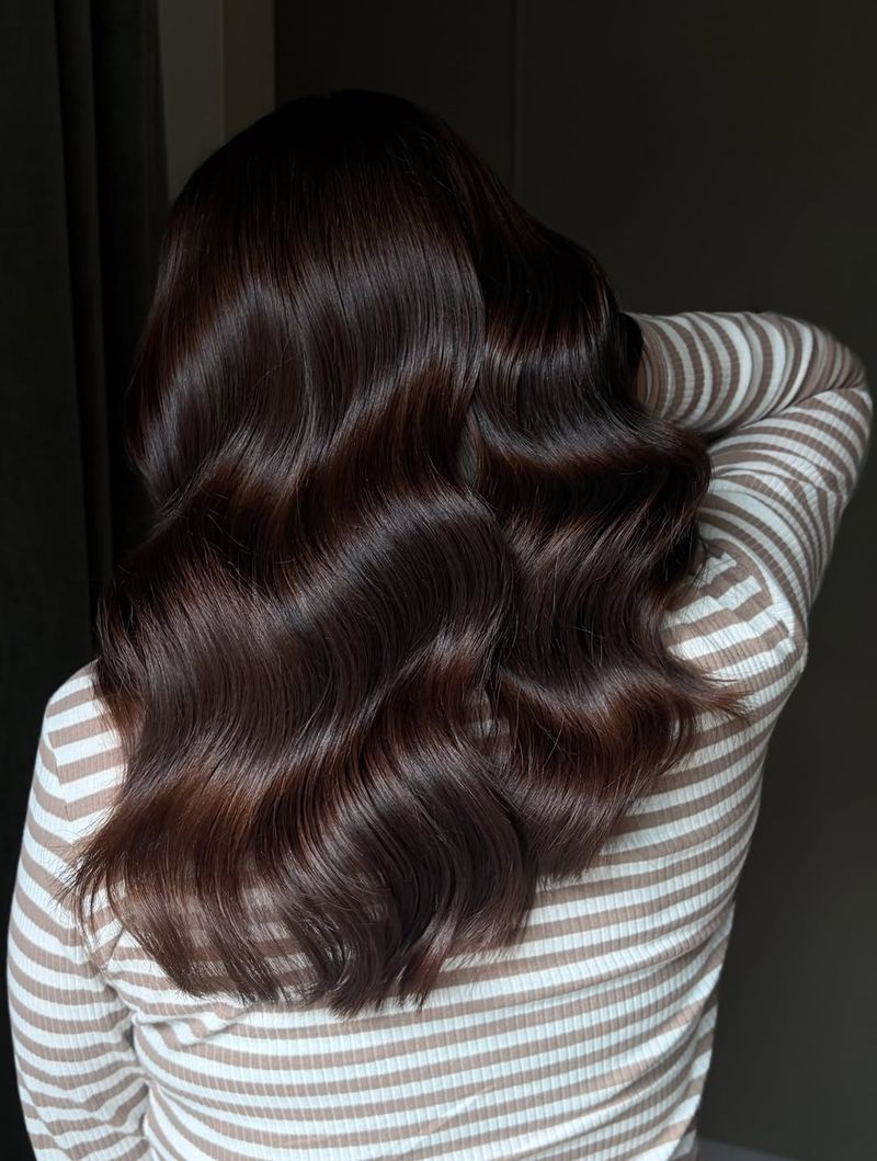39. Glossy Hollywood Waves in Espresso Brown