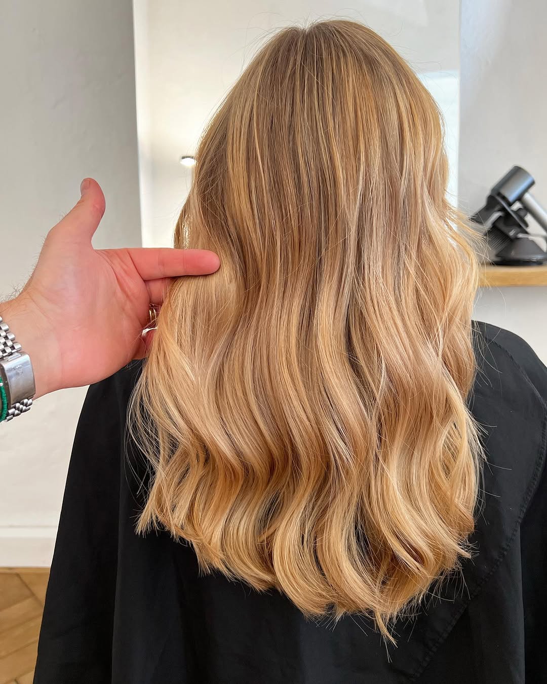 6. Golden Butter Balayage Waves