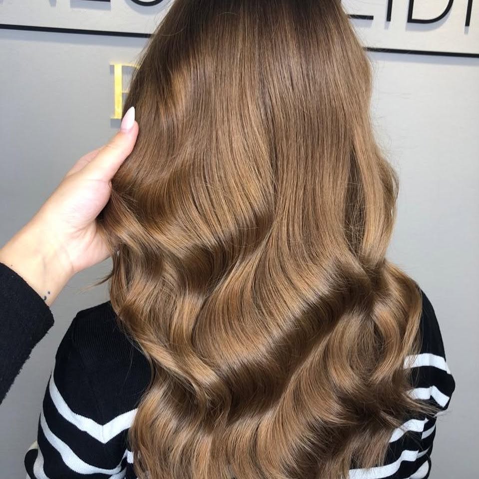 24. Golden Caramel Waves