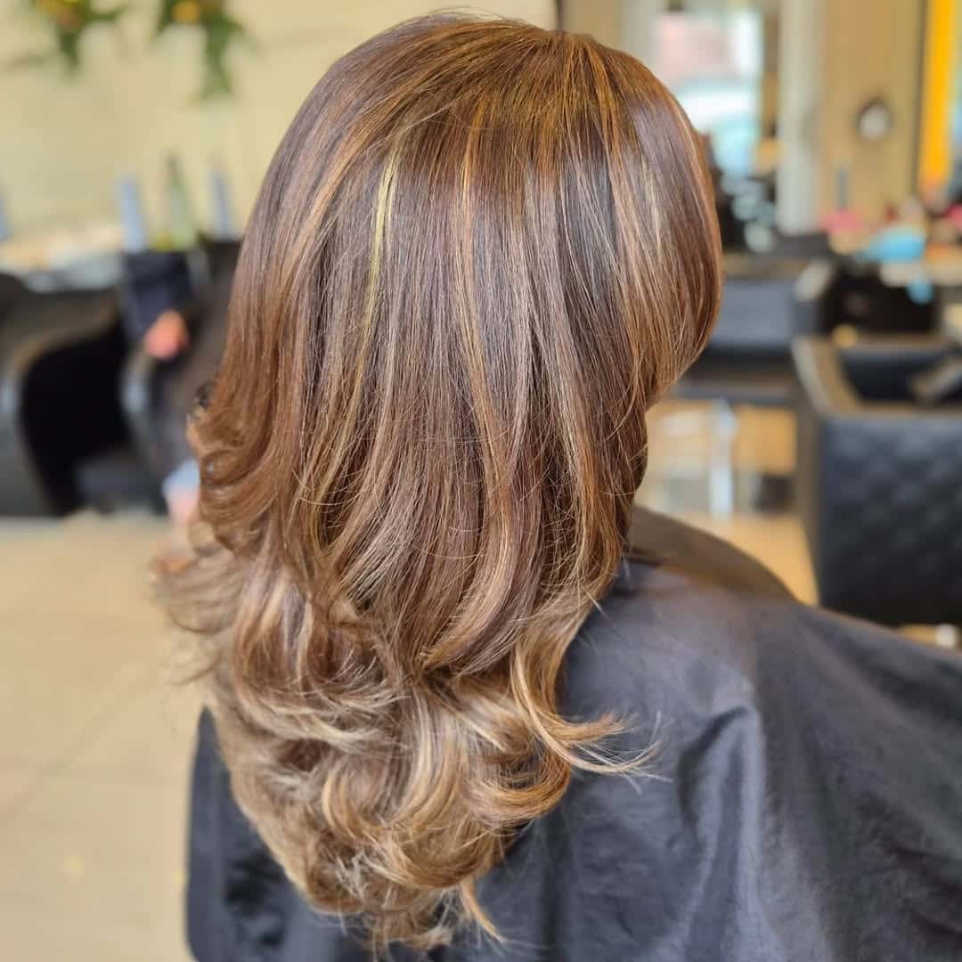 32. Golden Chestnut Layered Blowout