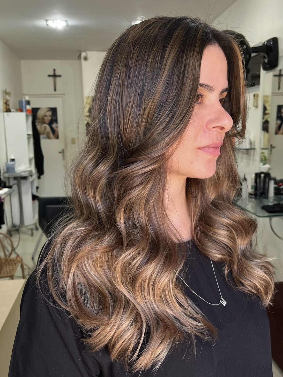 5. Golden Chestnut Waves