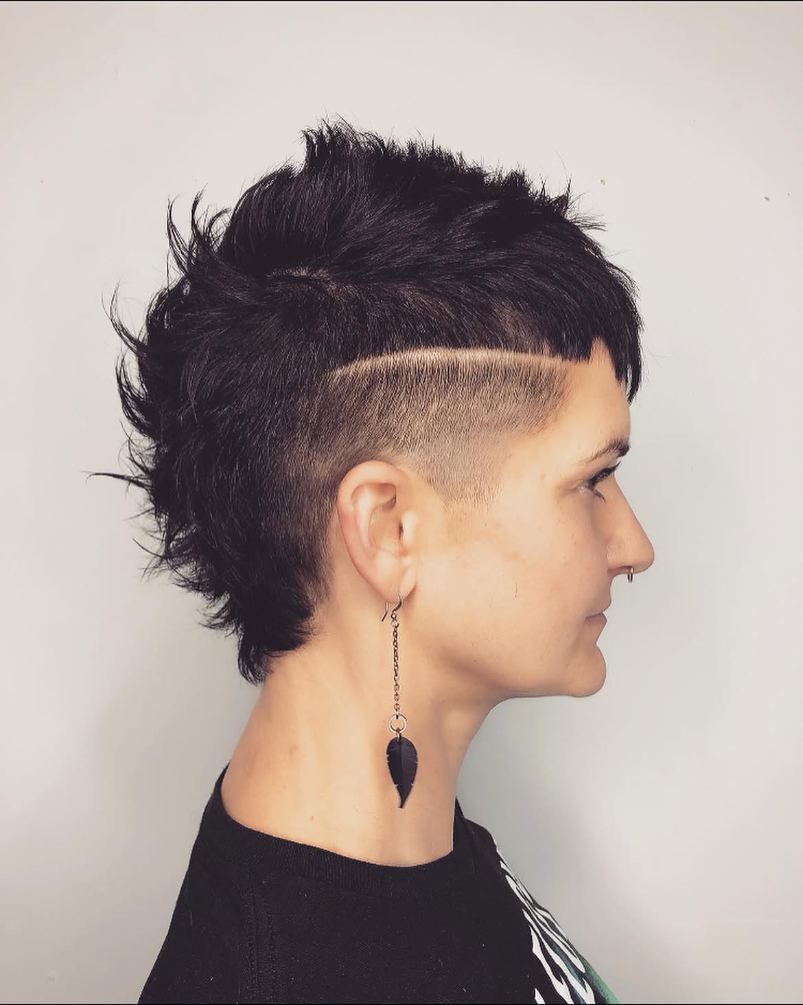 7. Hard-Part Undercut Pixie Mullet