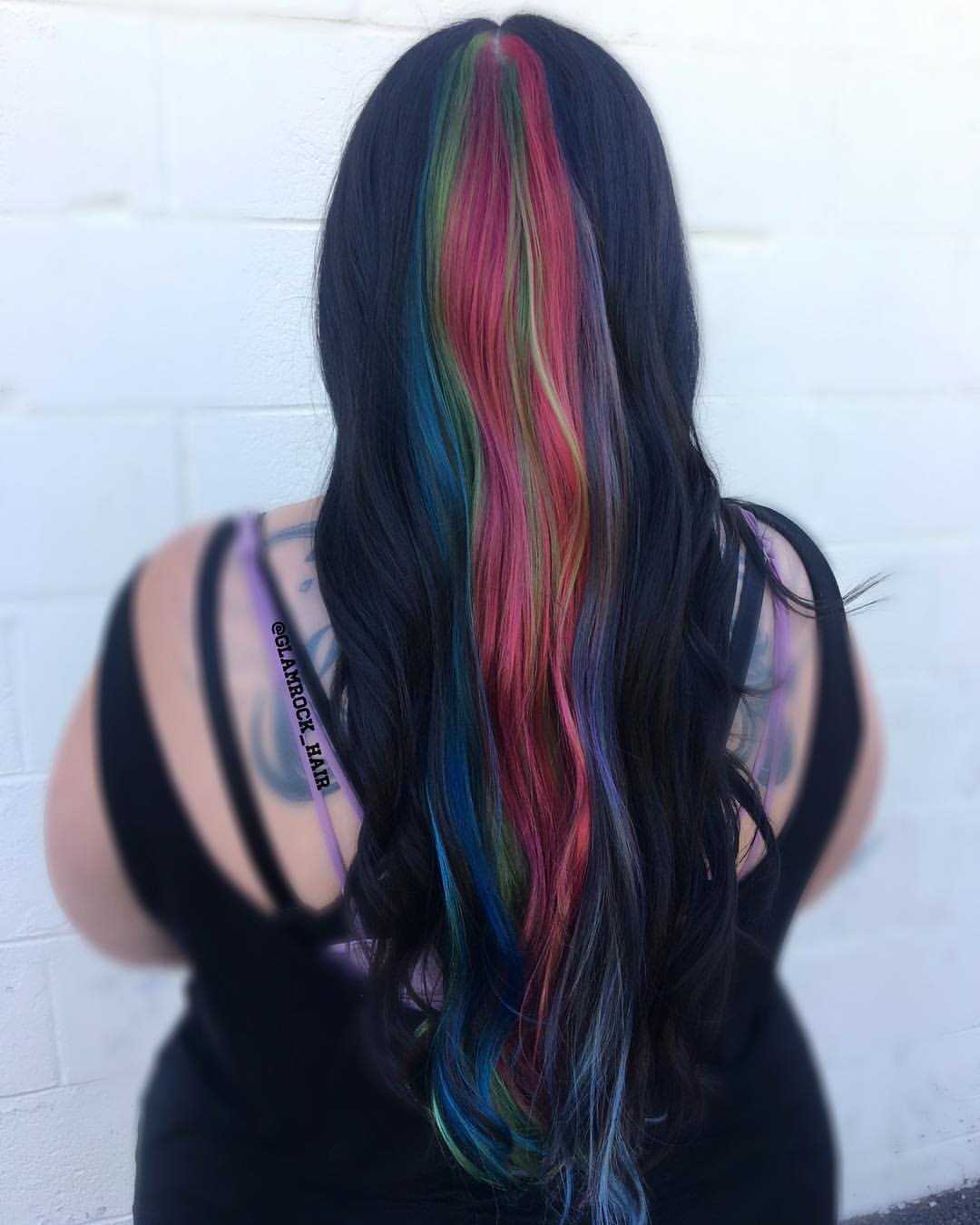 15. Hidden Rainbow Center Parting