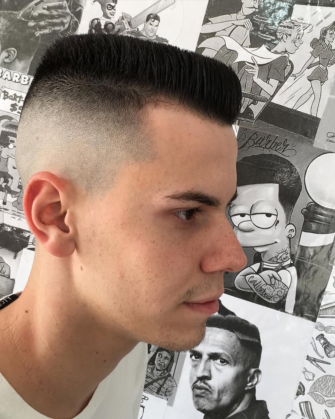 16. High Contrast Fade Flat Top
