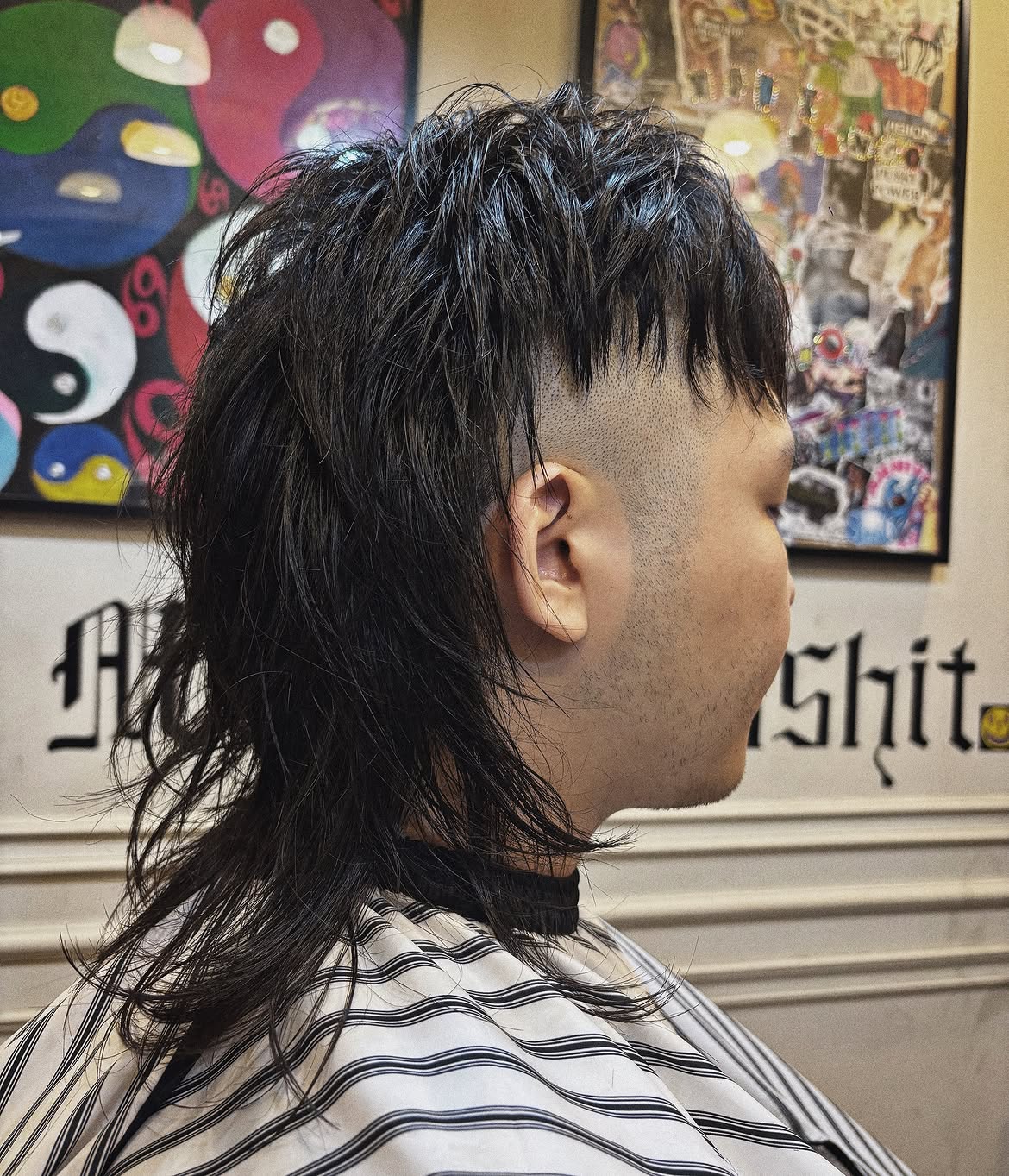 20. High-Fade Shaggy Mullet