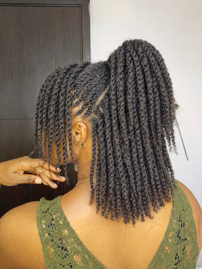 6. High Ponytail with Passion Twists