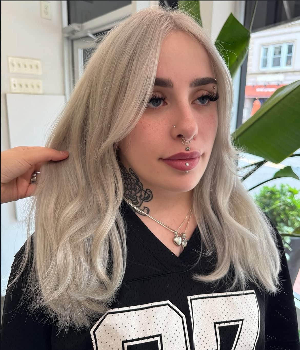 31. Icy Platinum Layered Waves