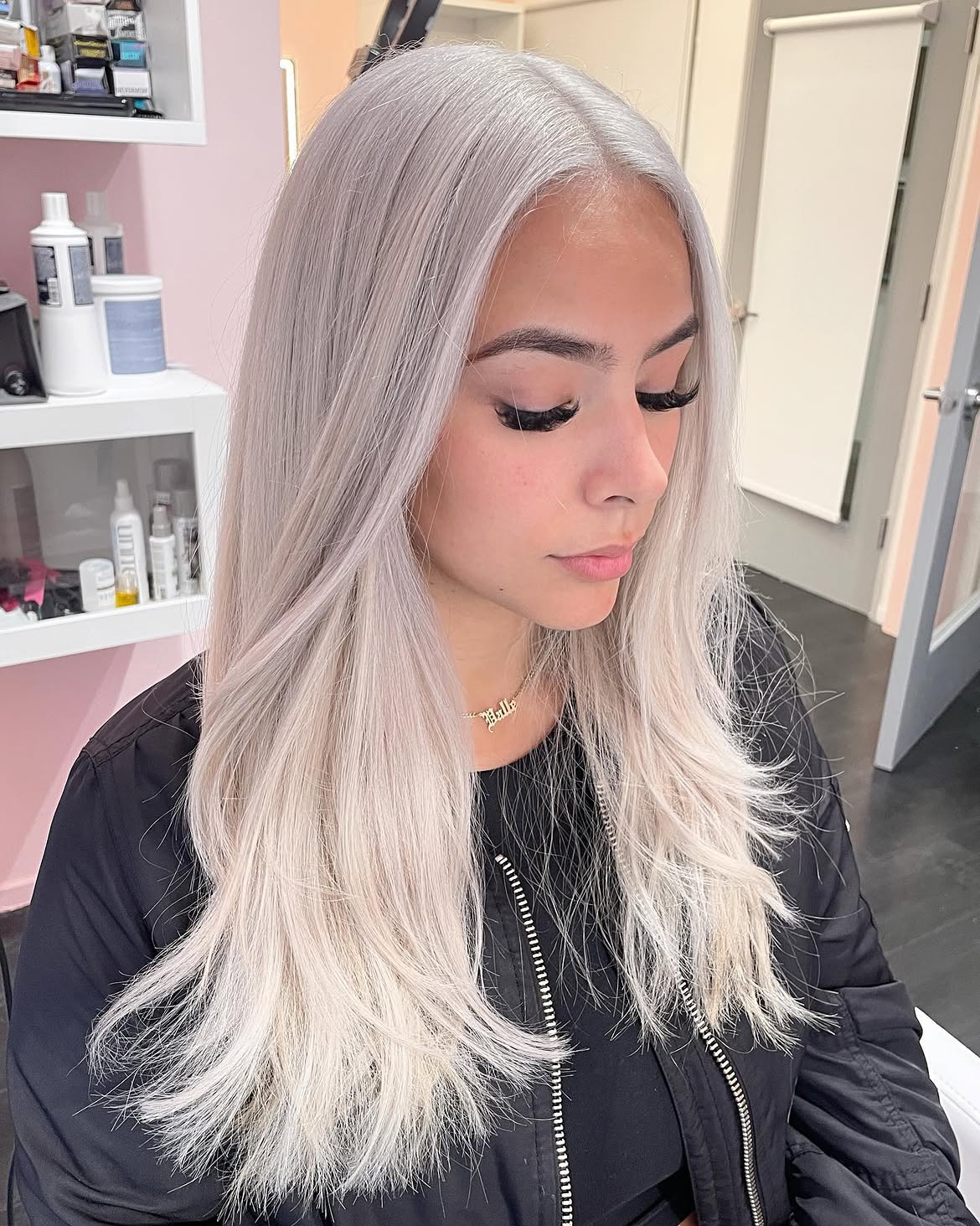 22. Icy Silver Long Layers