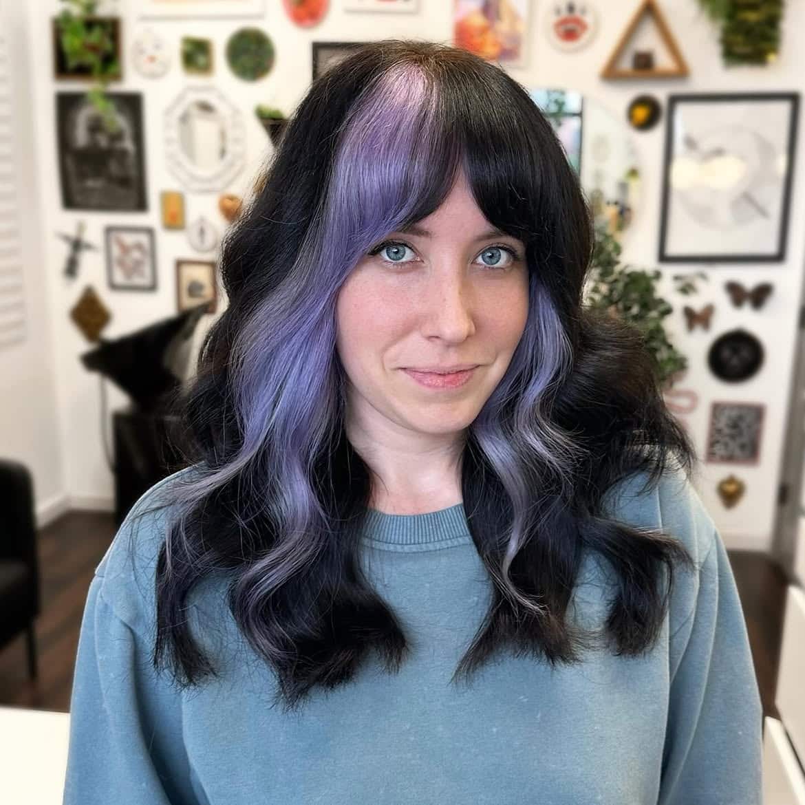 8. Lavender Peekaboo Strands