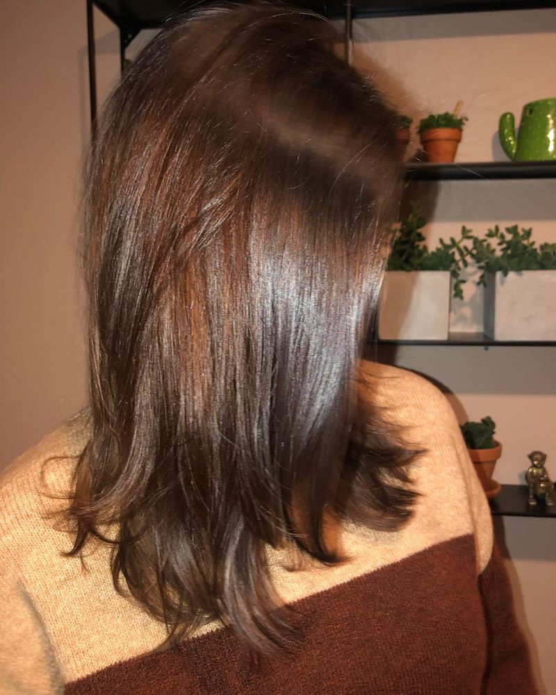 15. Layered Chestnut Brown Blowout