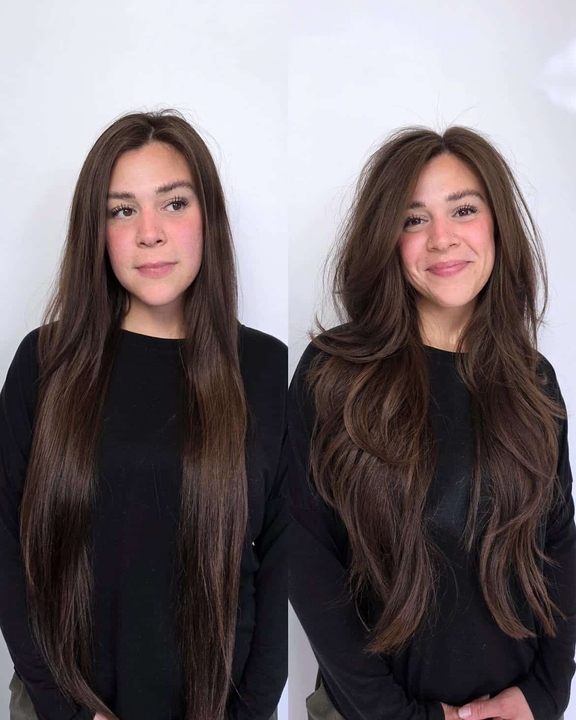 32. Long Brunette Butterfly Layers