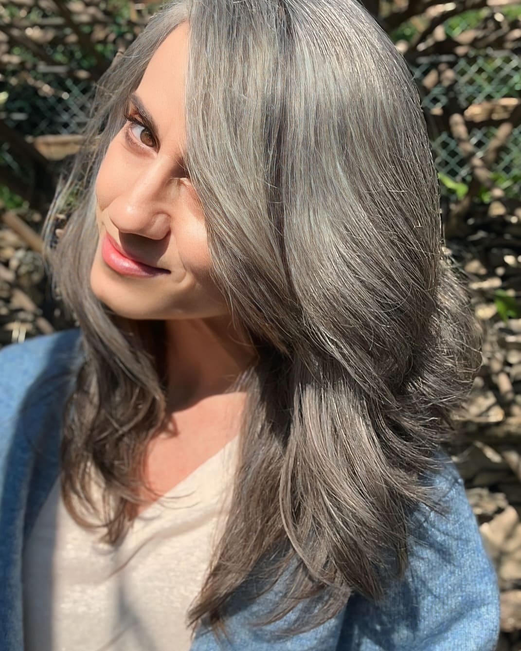 15. Long Layered Silver Grombre Blowout