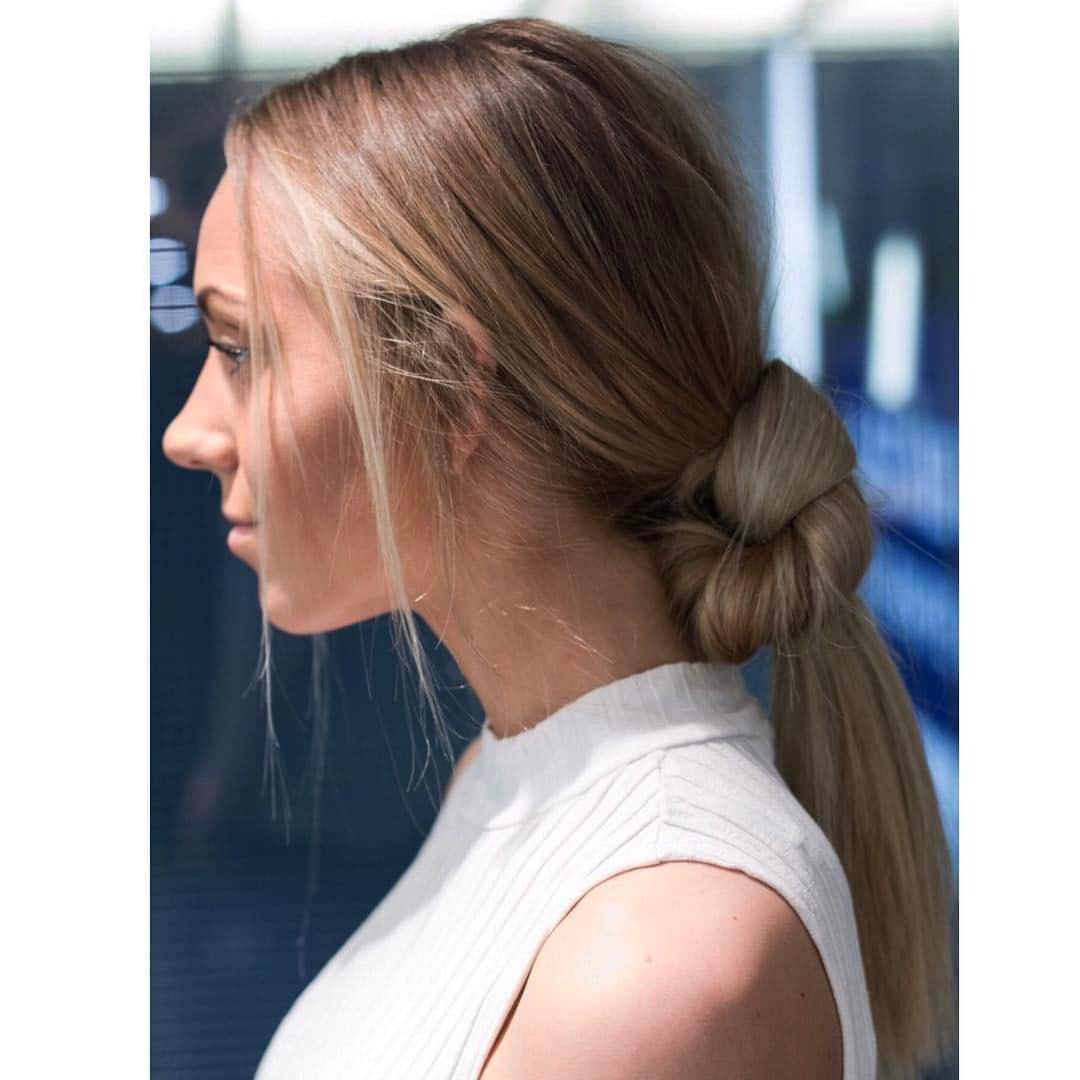 12. Low Pony With Looped Knot