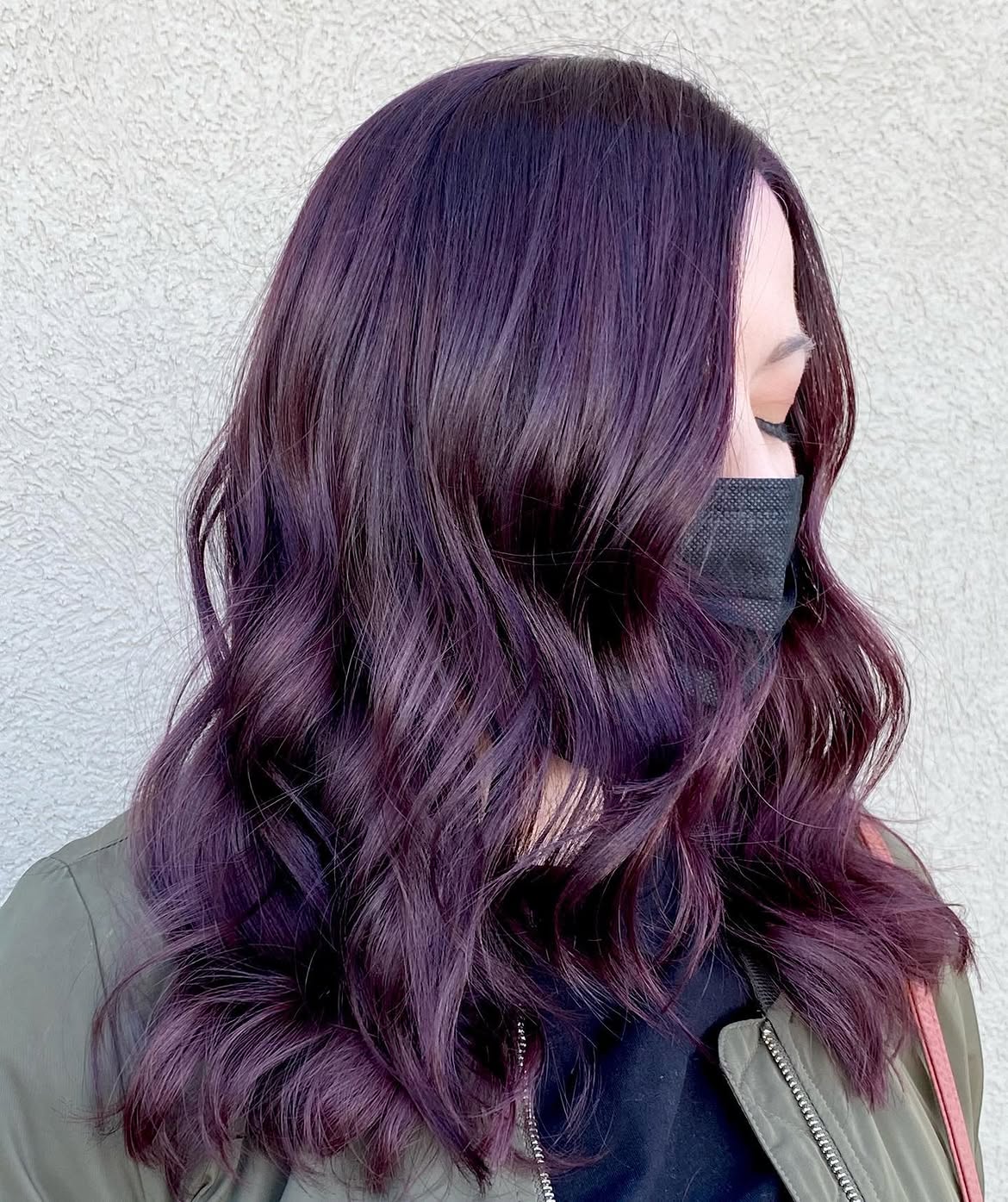 34. Lush Dark Plum Waves
