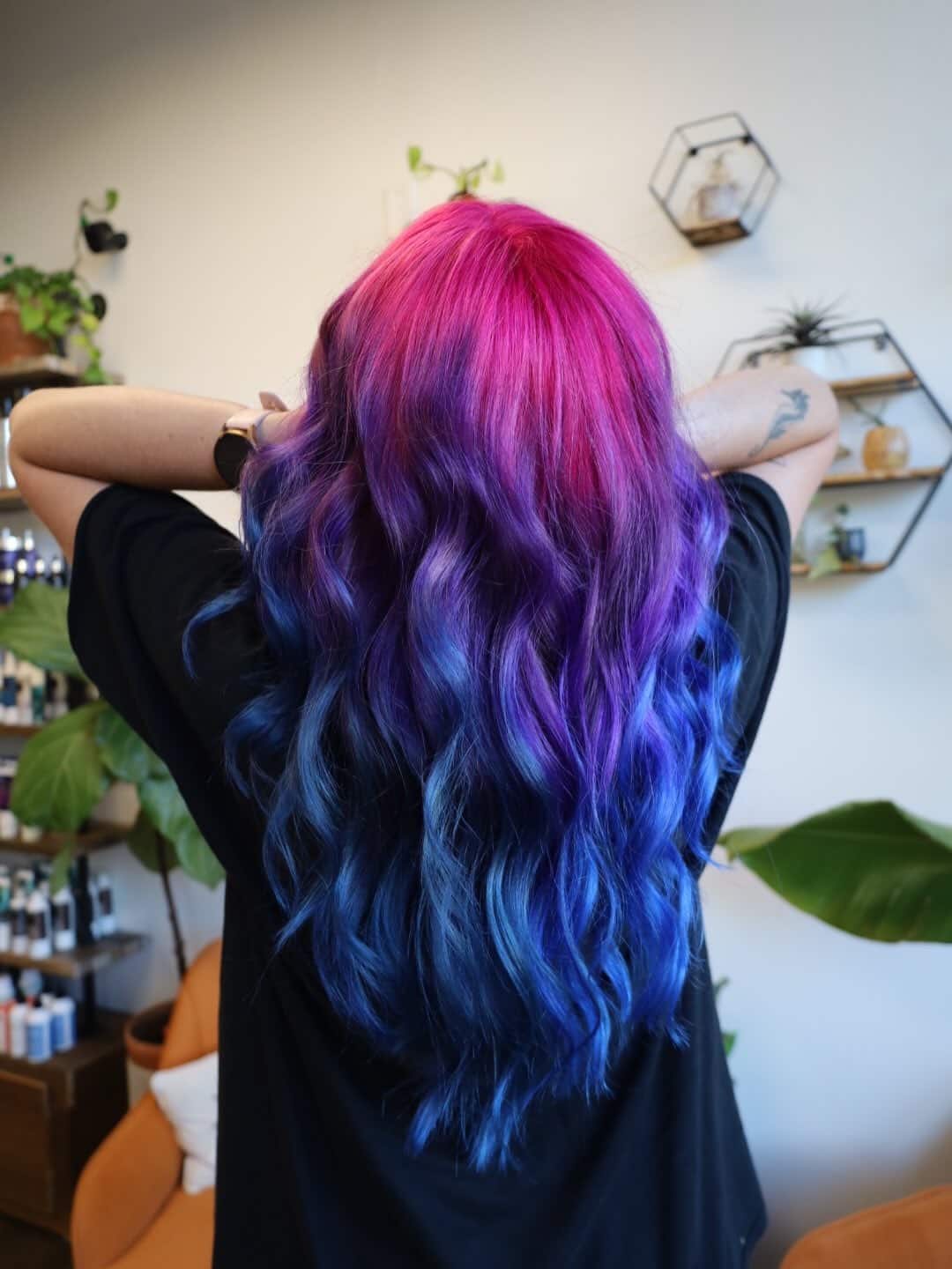 3. Magenta-to-Sapphire Mermaid Waves
