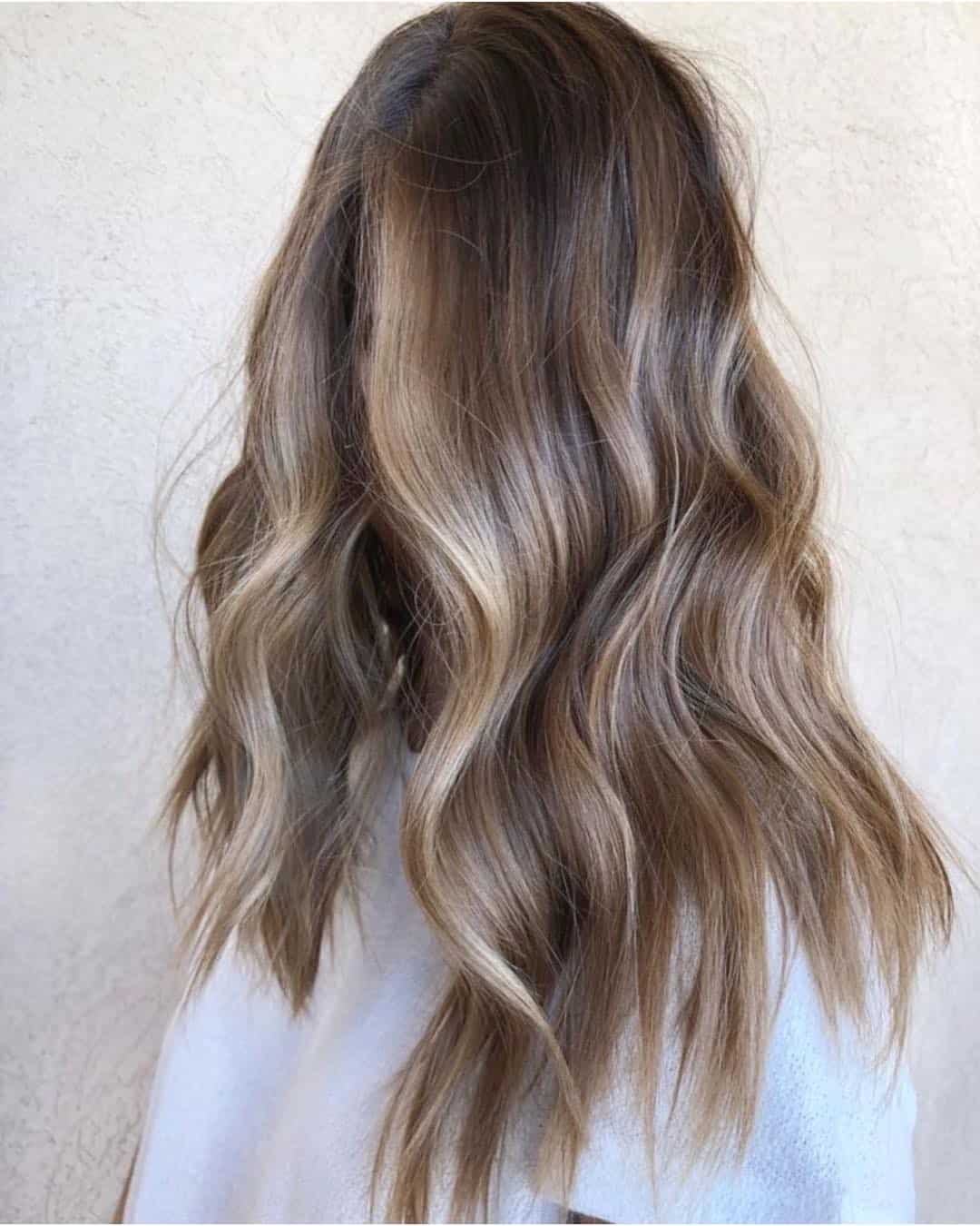 15. Melted Ash and Honey Balayage