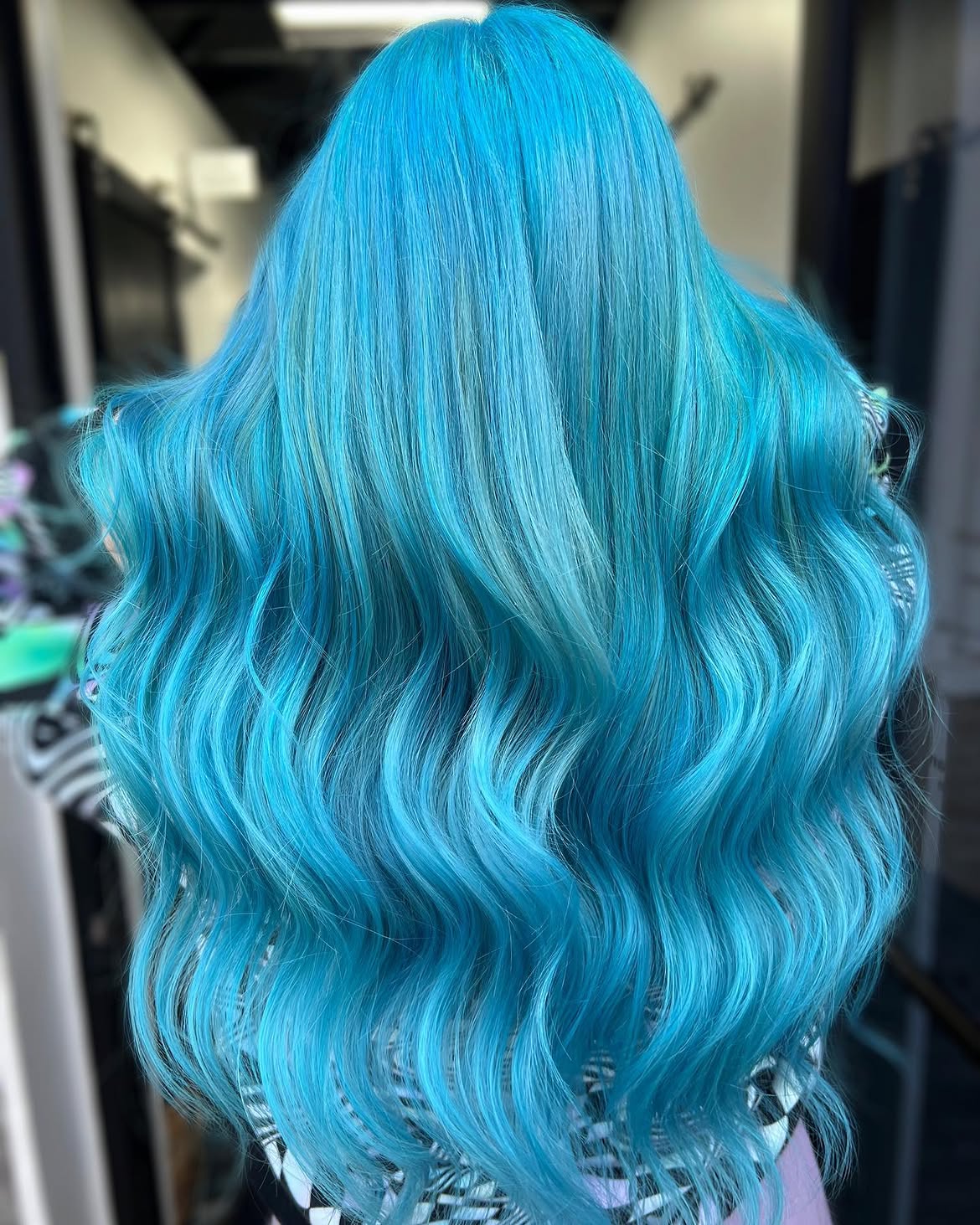 24. Mermaid Waves in Electric Pastel Blue